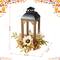 Glitzhome® 20" Fall Neutral Sunflower, Pumpkin and Leaf Wood Lantern Centerpiece